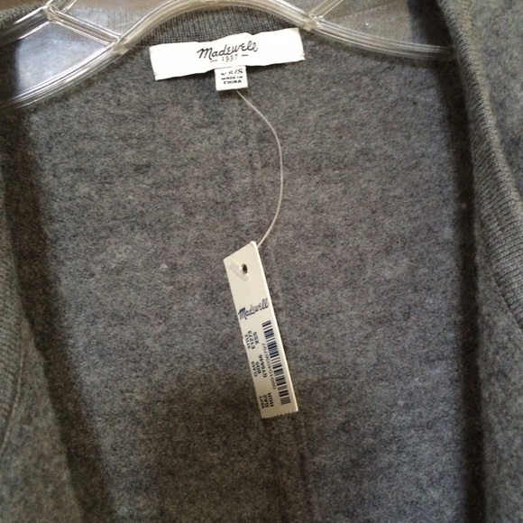 Madewell oversize sweater coat jacket xs/s gray - Picture 2 of 4
